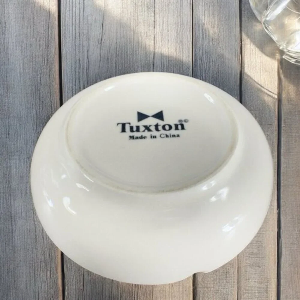 Tuxton Stoneware Pottery Ashtray Trinket Dish‎ Holder Heavy Greek Eaahnika VTG